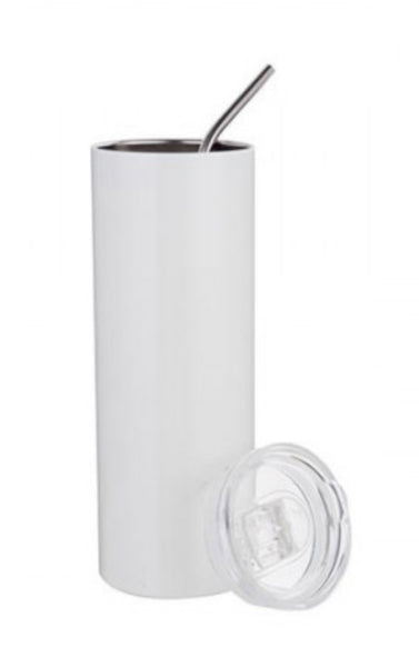 Skinny Steel Tumbler with Straw, 20oz — Melanie's Day Spa