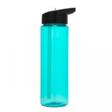 24 Oz Tritan Water Bottle Single Wall Plastic Water Bottle With Flip Down Straw.
