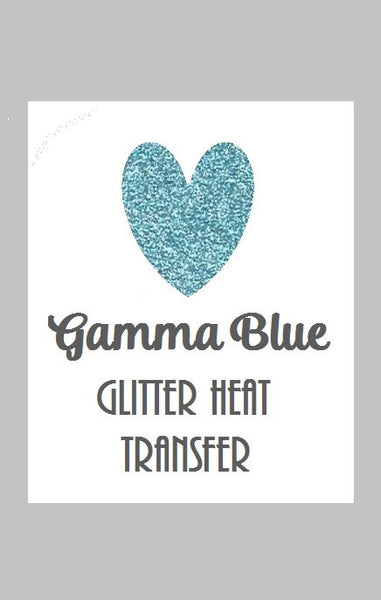 Blue Glitter Heat Transfer