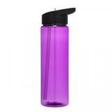 24 Oz Tritan Water Bottle Single Wall Plastic Water Bottle With Flip Down Straw.