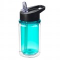 10 oz Kids Double Wall Sport Water Bottle Built-In Flip Down Straw Summit Tritan Sports Bottles Blank Ready To Decorate.