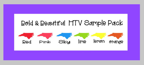 Siser EasyWeed HTV Sample Pack - Bold & Beautiful HTV Pack - Monthly Sample Pack 6 Sheets Heat Transfer Vinyl Iron-On Vinyl - Carolina Crafter Supply