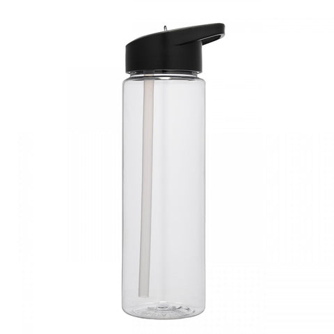 24 Oz Tritan Water Bottle Single Wall Plastic Water Bottle With Flip Down  Straw