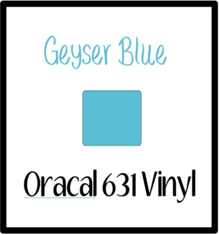 Geyser Blue Oracal 631 Removable Adhesive Vinyl 12x12 Sheet Matte Wal