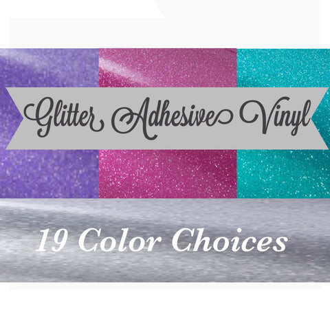 Adhesive Vinyl, Craft Vinyl - 12x12" Glitter Adhesive Vinyl Permanent Outdoor Vinyl Oracal 651 Equivalent FDC 3700 Ultra Metallic & GT Ultra Metallic Glitter Vinyl 12x12" Sheets.