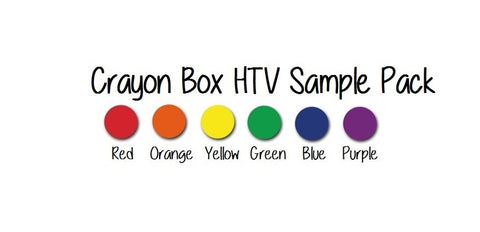 Siser EasyWeed HTV Sample Pack - Crayon Box HTV Pack - Monthly Sample Pack 6 12x15" Sheets Heat Transfer Vinyl Iron-On Vinyl.