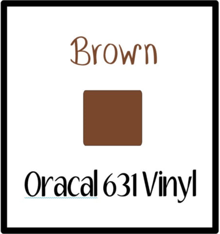 Brown Oracal 631 Removable Adhesive Vinyl 12x12" Sheet Matte Wall Decal Vinyl Brown Oracal 631 Vinyl indoor wall safe vinyl Removable Vinyl - Carolina Crafter Supply